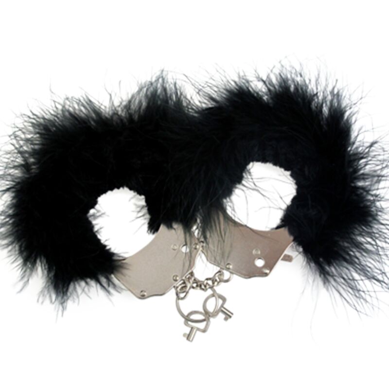 Adrien Lastic Esposas Metal Con Plumas Negro 6 adrien lastic esposas metal con plumas negro 8433345303291