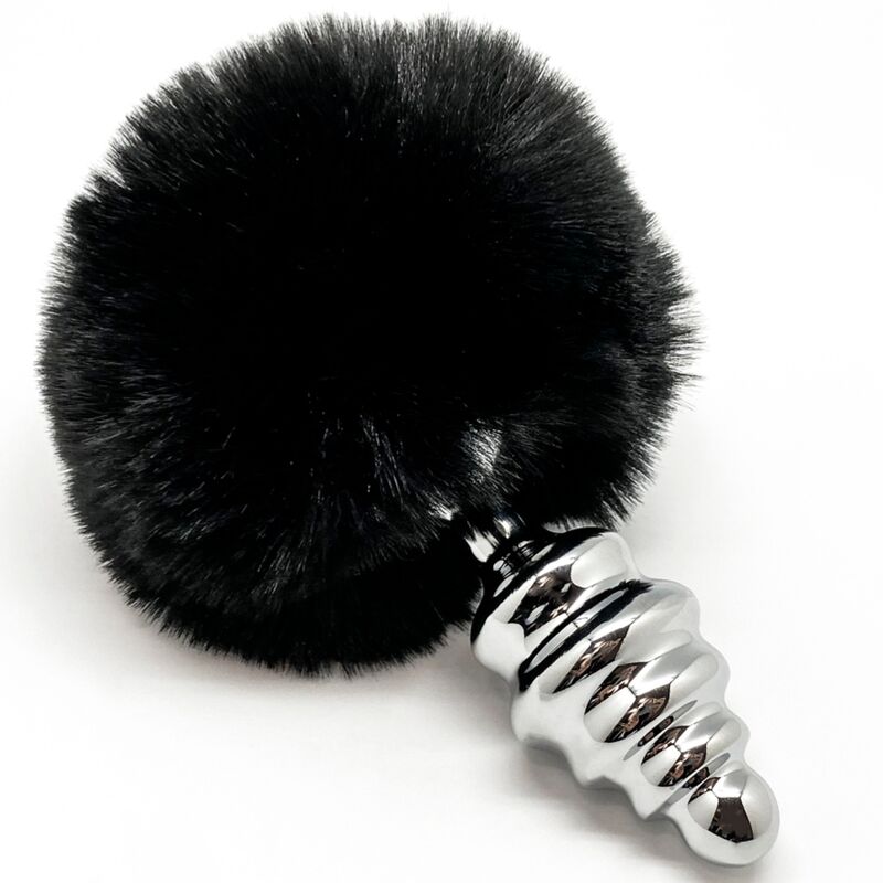 Alive Anal Pleasure Plug Espiral Metal Pompon Negro Talla M 6 alive anal pleasure plug espiral metal pompon negro talla m 8433345703954