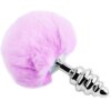 Alive Anal Pleasure Plug Espiral Metal Pompon Violeta Talla S 8433345703909