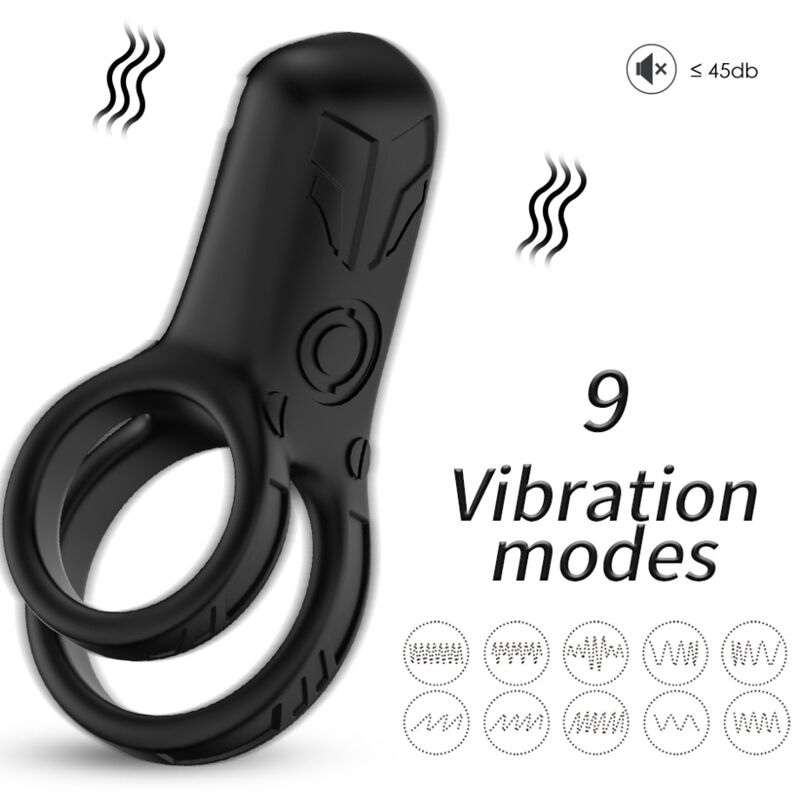 Armony Doble Anillo Vibrador Negro 6 armony doble anillo vibrador negro 6972377361814