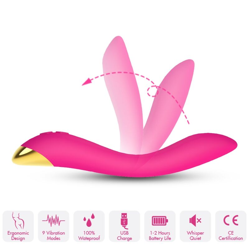 Armony Flamingo Vibrador Multiposicion Fucsia 6 armony flamingo vibrador multiposicion fucsia 6972377361388