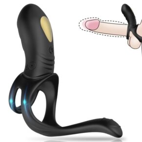 Armony Joy Jumper Anillo Vibrador Parejas & Plug Anal Negro 6972377362729