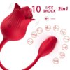 Armony Rosa Vibrador Estimulador Clítoris Con Cola 10 Modos Rojo 6972377362040