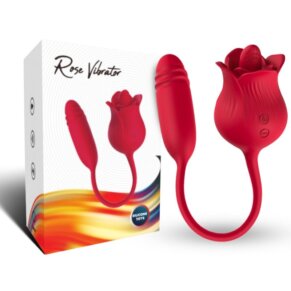 Armony Roselip Estimulador Clitoris Con Lengua 10 Modos & Vibrador Rojo 6972377362026