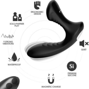 Armony Storm Vibrador Anal Prostata & Plug Control Remoto Negro 6972377362781
