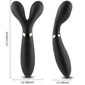 Armony Y-Wand Masajeador & Vibrador Cabeza Doble Negro 6972377362194