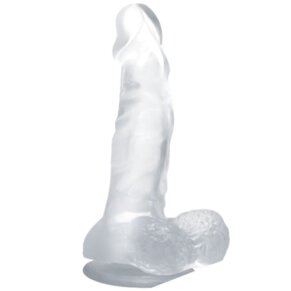 Baile Dildo Realistico Con Ventosa Y Testiculos 16.7 cm Transparente 6959532311433