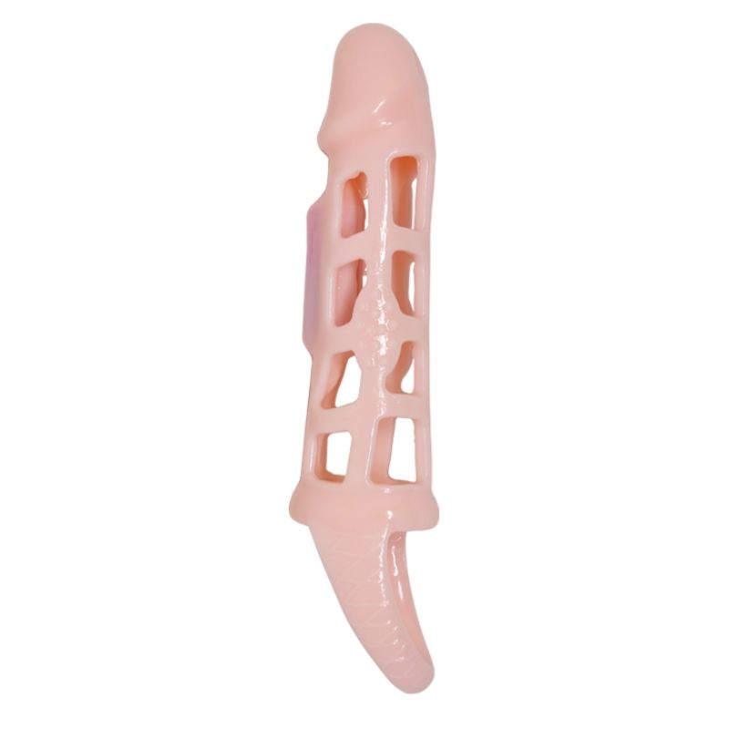 Baile Funda Extensora Pene Con Vibracion Y Strap Natural 13.5 cm 6 baile funda extensora pene con vibracion y strap natural 135 cm 6959532316100