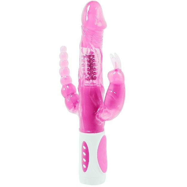 Baile Pretty Bunny Triple Vibrador Rotador 6 baile pretty bunny triple vibrador rotador 6959532316261