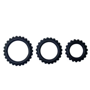 Baile Titan Set 3 pcs Cock Ring Black 2.8 + 2.4 + 1.9 cm 8435565917340
