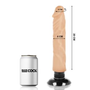 Basecock Vibrador Realistico 2-1 Natural 20 cm -O- 4 cm 8435565908287