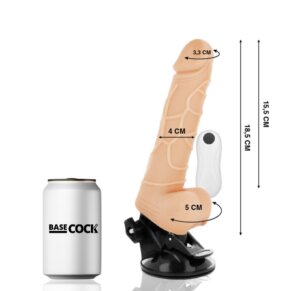 Basecock Vibrador Realistico Control Remoto Natural 18.5 cm -O- 4cm 8435565908324
