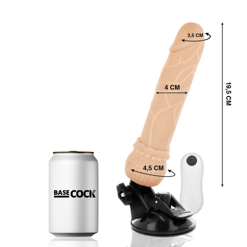 Basecock Vibrador Realistico Control Remoto Natural 19.5 cm -O- 4 cm 6 basecock vibrador realistico control remoto natural 195 cm o 4 cm 8435565908461