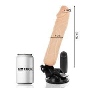 Basecock Vibrador Realistico Control Remoto Natural 20 cm -O- 4 cm 8435565908348
