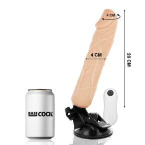 Basecock Vibrador Realistico Control Remoto Natural 20 cm -O- 4 cm 8435565908447