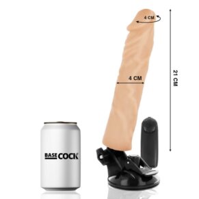 Basecock Vibrador Realistico Control Remoto Natural 21 cm -O- 4 cm 8435565908386