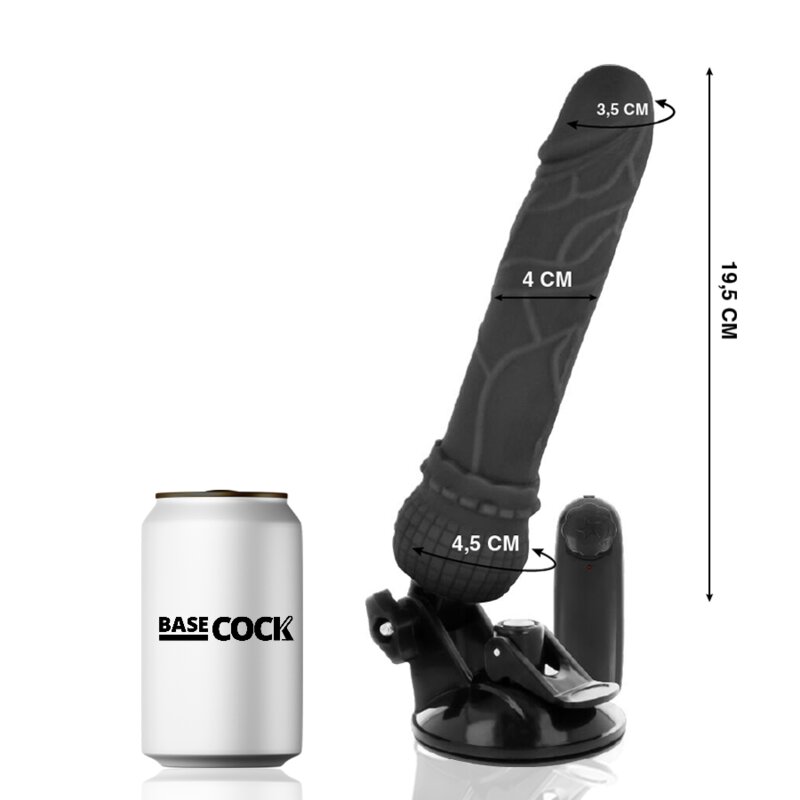 Basecock Vibrador Realistico Control Remoto Negro 19.5 cm -O- 4 cm 6 basecock vibrador realistico control remoto negro 195 cm o 4 cm 2 8435565908317