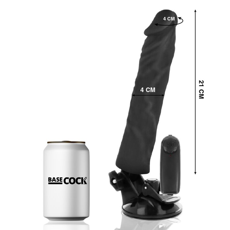 Basecock Vibrador Realistico Control Remoto Negro 21 cm -O- 4 cm 6 basecock vibrador realistico control remoto negro 21 cm o 4 cm 2 8435565908393