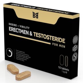 Black Bull Erectmen & Testosteride Potencia Y Testosterona Para Hombre 10 Cápsulas 8435566040702
