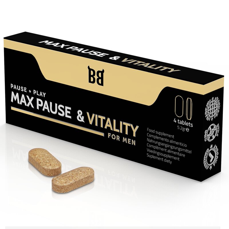 Black Bull Max Pause & Vitality Retardante Para Hombre 4 Cápsulas 6 black bull max pause vitality retardante para hombre 4 capsulas 8435566040771