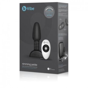B-Vibe Rimming Control Remoto Anal Plug Petite Negro 4890808181454