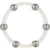 Calexotics Anillo De Silicona Con Cuentas De Acero Talla Xl 716770094230
