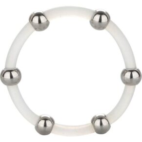 Calexotics Anillo De Silicona Con Cuentas De Acero Talla Xl 716770094230
