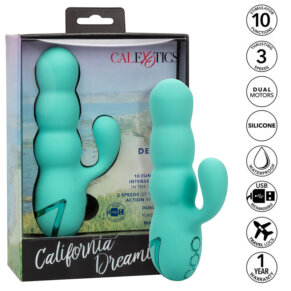 Calexotics Del Mar Diva Vibrador Rabbit Verde Agua By California Dreaming 716770103819