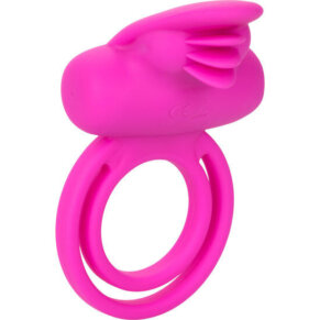 Calexotics Dual Clit Flicker Enhancer Doble Anillo Vibrador De Silicona Rosa 716770093356