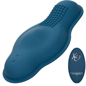 Calexotics Rider Masajeador Doble Motor Control Remoto Azul 716770104847