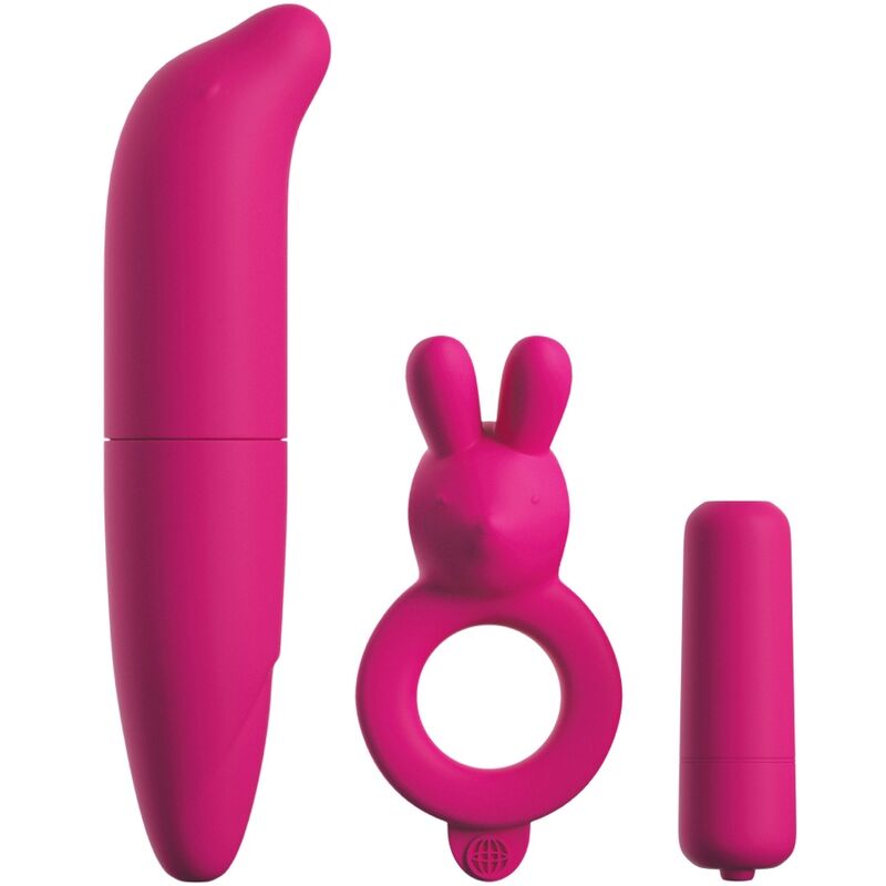 Classix Kit Para Parejas Con Anillo, Bala Y Estimulador Rosa 6 classix kit para parejas con anillo bala y estimulador rosa 603912765809