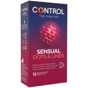 Control Sensual Dots & Lines Puntos Y Estrias 12 Uds 8411134140555