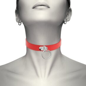 Coquette Chic Desire Collar Cuero Vegano Rojo Accesorio Woman Fetish 8435565929466