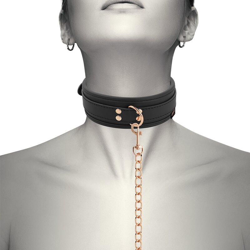 Coquette Chic Desire Fantasy Collar Cuero Vegano Con Correa Y Forro De Neopreno 6 coquette chic desire fantasy collar cuero vegano con correa y forro de neopreno 8435565929398