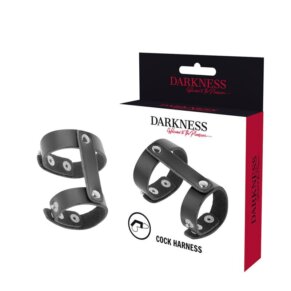 Darkness Anillo Pene Y Testiculos Ajustable Leather 8435565912116