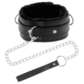 Darkness Collar Confortable De Postura Con Cadena Leather 8435565904081