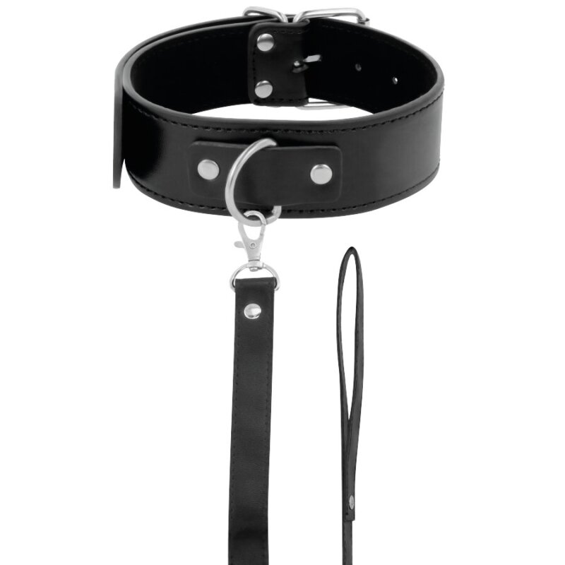 Darkness Collar De Postura Con Cadena Leather 6 darkness collar de postura con cadena leather 8435565904135