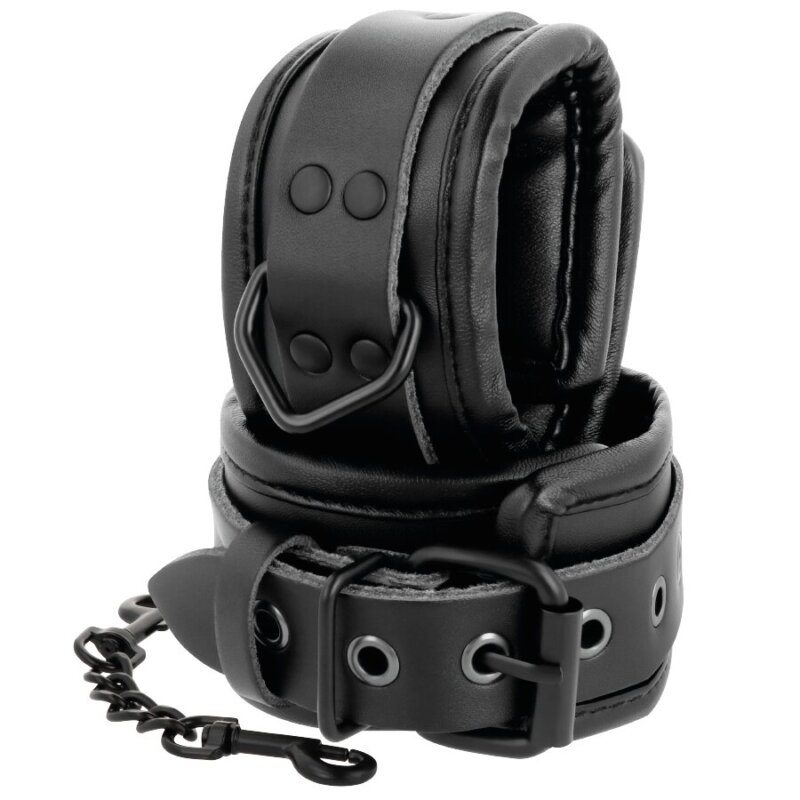Darkness Esposas Ajustables Manos Leather Negro 6 darkness esposas ajustables manos leather negro 8435565904036
