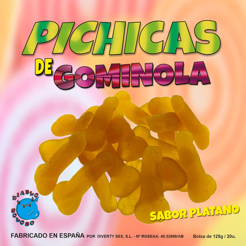 Diablo Goloso Pichitas De Gominola Platano 6 diablo goloso pichitas de gominola platano 8412345047732