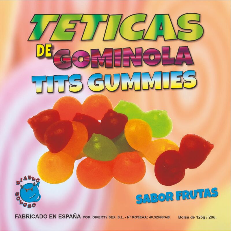 Diablo Goloso Teticas De Gominola Surtidas Brillo 6 diablo goloso teticas de gominola surtidas brillo 8412345049095