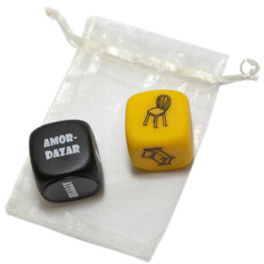 Diablo Picante Bolsa De Juego Con Dado Sado 3 mm x 3 mm + Dado De Objeto 8412345049934