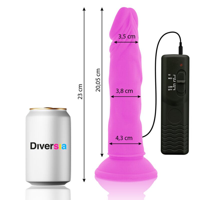 Diversia Dildo Flexible Con Vibracion Lila 23 cm -O- 4.3 cm 6 diversia dildo flexible con vibracion lila 23 cm o 43 cm 8435565932107