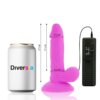 Diversia Dildo Flexible Con Vibracion Morado 17 cm -O- 3.3 cm 8435565932077