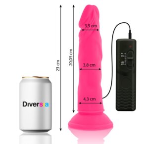 Diversia Dildo Flexible Con Vibracion Rosa 23 cm -O- 4.3 cm 8435565931421