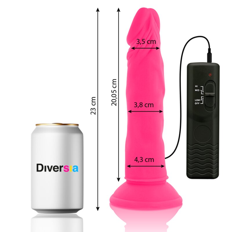 Diversia Dildo Flexible Con Vibracion Rosa 23 cm -O- 4.3 cm 6 diversia dildo flexible con vibracion rosa 23 cm o 43 cm 8435565931421