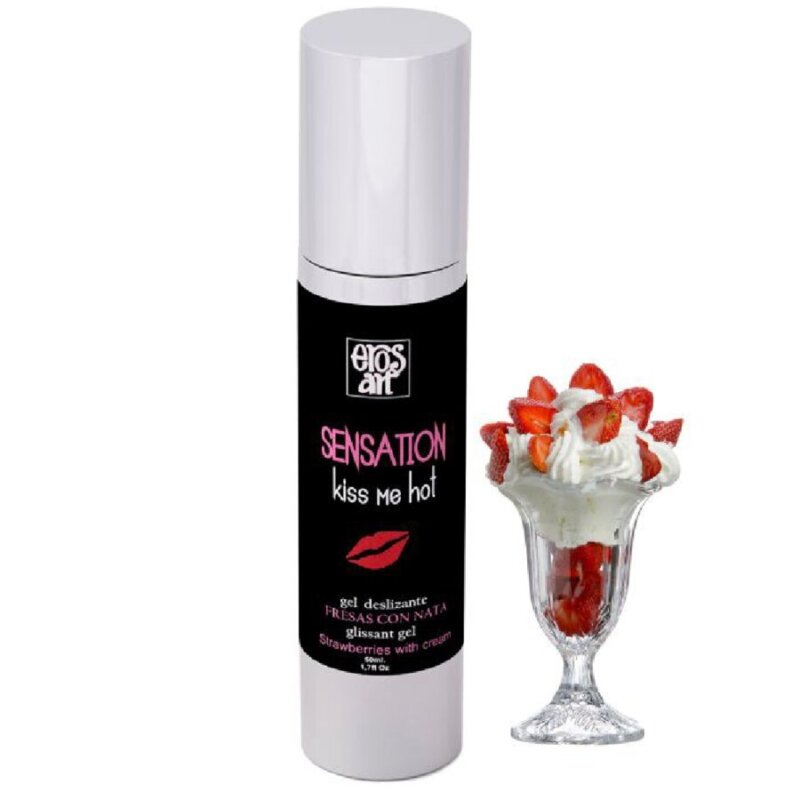 Eros-Art Sensattion Lubricante Natural Fresas Con Nata 50 ml 6 erosart sensattion lubricante natural fresas con nata 50 ml 8436562830588