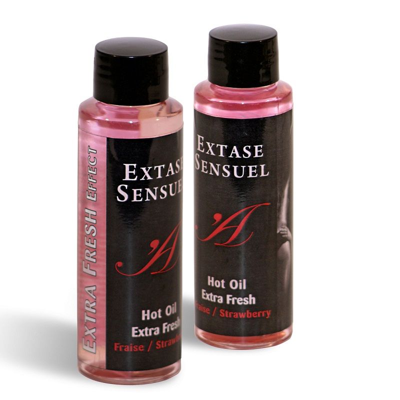 Extase Sensual Aceite Masaje Efecto Extra Fresh Fresa 100 ml 6 extase sensual aceite masaje efecto extra fresh fresa 100 ml 8436533093943