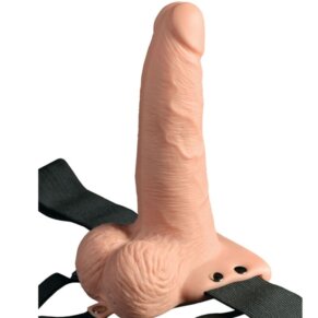 Fetish Fantasy Series Arnes Ajustable Control Remoto Pene Realistico Con Testiculos Recargable Y Vibrador 15 cm 603912759228