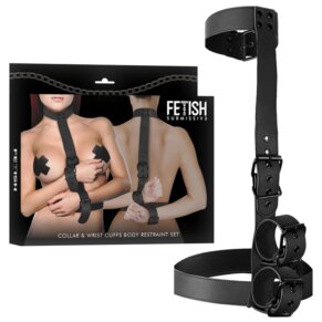 Fetish Submissive Bondage Conjunto De Sujeción Para El Cuerpo De Cuello Y Muñequeras 8435566047657