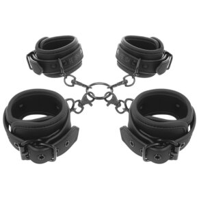 Fetish Submissive Set Esposas Manos Y Tobillos Con Forro De Nopreno 8435565924898